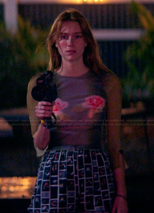 Ruthie's floral mesh top on The Runarounds
