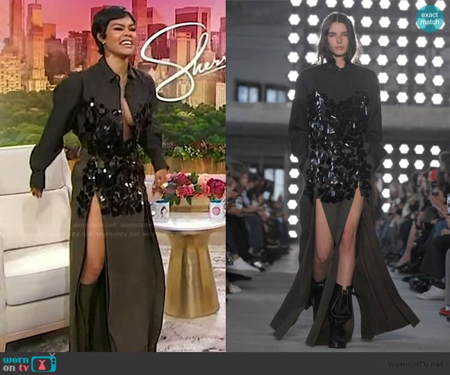 Sacai 2025 Autumn Collection worn by Teyana Taylor on Sherri