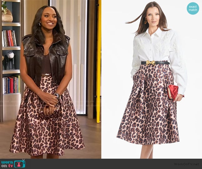 Sachin and Babi Lydia Skirt worn by Helene on The Drew Barrymore Show