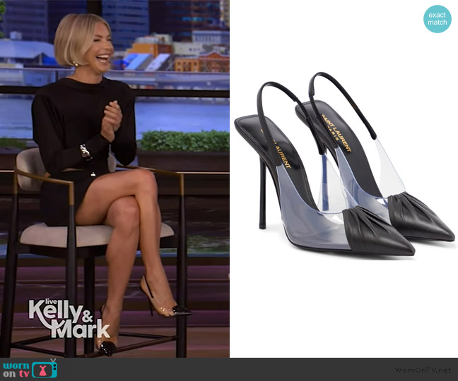 Saint Laurent Chica Slingback Pumps worn by Julianne Hough on Live with Kelly and Mark