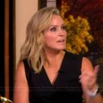 Sara’s black button vest and lace skirt on The View