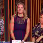 Sara’s purple lace panel dress on The View
