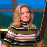 Sara’s green striped turtleneck top on The View