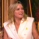 Sara’s white double breasted vest on The View