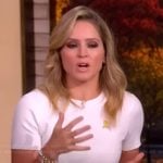 Sara’s white cutout top on The View