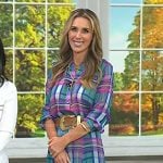 Sarah Eggenberger’s plaid shirt and maxi skirt on Today