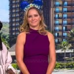Sara’s purple cowl neck dress on The View