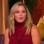 Sara’s tie neck top and tweed skirt on The View