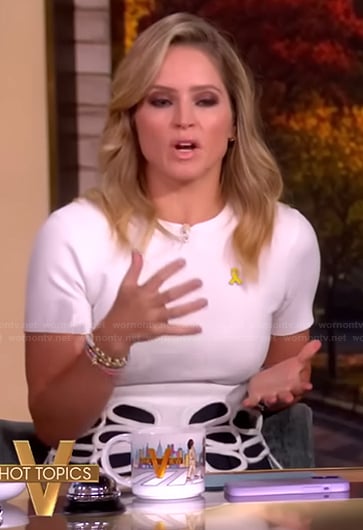 Sara’s white cutout top on The View