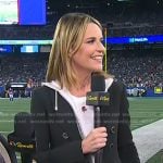 Savannah’s grey hoodie and black blazer on Today
