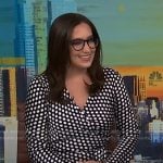 Savannah’s black polka dot wrap dress on NBC News Daily