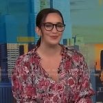 Savannah’s pink floral blouse on NBC News
