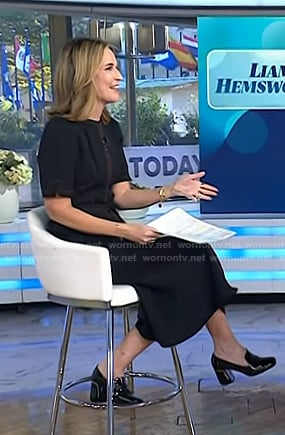 Savannah's black heeled loafers on Today