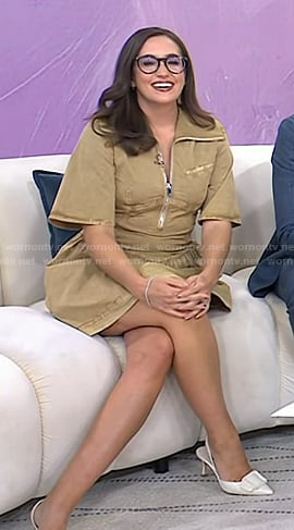 Savannah's white buckle slingback pumps on Today