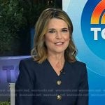 Savannah’s v-neck denim jacket and pants on Today