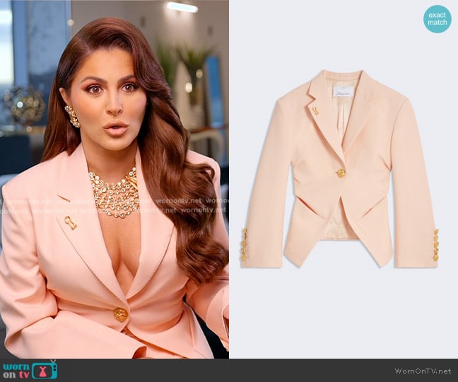 Schiaparelli  Gathered Tailored Jacket worn by Stephanie Shojaee (Stephanie Shojaee) on The Real Housewives of Miami