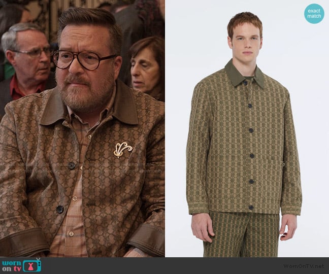 Scotch and Soda Jacquard Cotton-Blend Jacket worn by Howard (Michael Cyril Creighton) on Only Murders in the Building