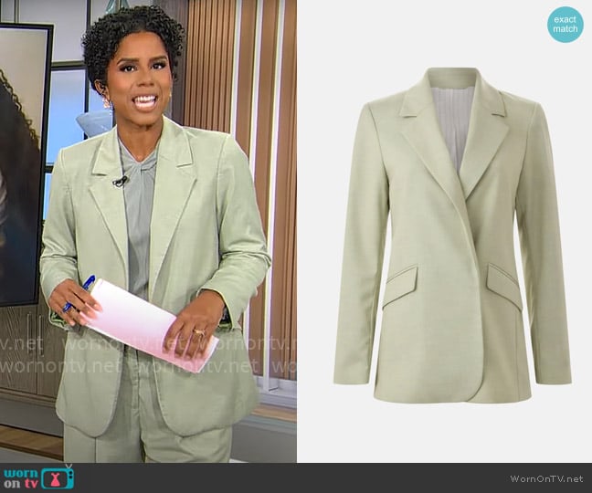 Scotch & Soda Drapey Blazer worn by Adriana Diaz on CBS Mornings
