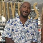 Scott’s floral print shirt on Access Hollywood