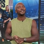 Scott’s knit vest and jeans on Access Hollywood