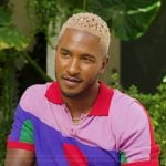 Scott’s colorblock polo on Access Hollywood