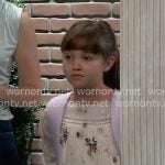 Scout's floral top on General Hospital