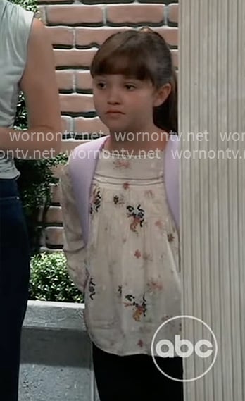 Scout’s floral top on General Hospital