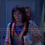 Susan’s fox print top and fringed cardigan on Days of our Lives