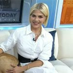 Selma Blair’s white belted shirtdress on Today