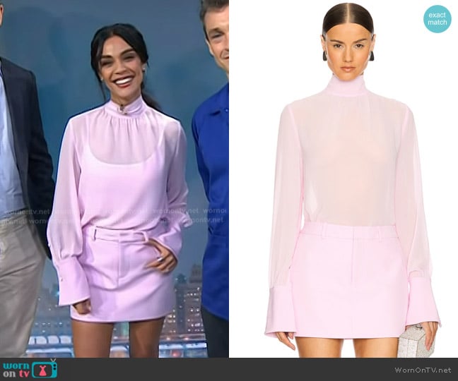 SER.O.YA Mary Blouse and Sofia Mini Skirt worn by Odelya Halevi on Today