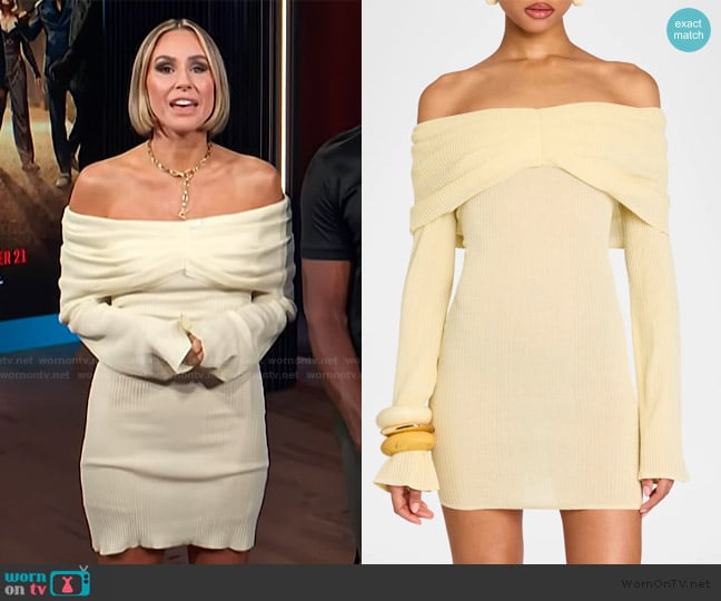 Ser.o.ya Xen Knit Mini Dress worn by Keltie Knight on E! News