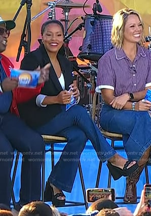 Sheinelle's black heel sandals on Today