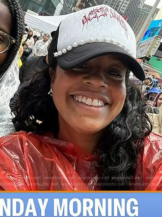 Sheinelle’s pearl embellished trucker hat on Today