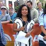 Sheinelle’s white print midi dress on Today