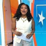 Sheinelle’s white vest and pants on Today