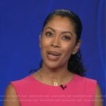 Shirleen’s pink colorblock dress on Good Morning America