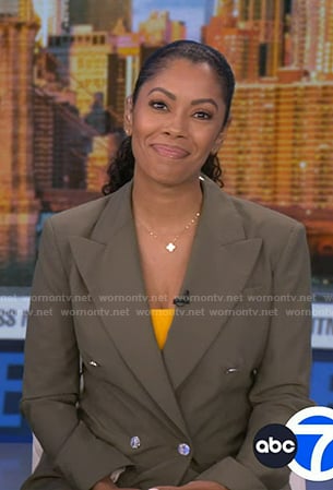 Shirleen’s khaki green blazer on Good Morning America