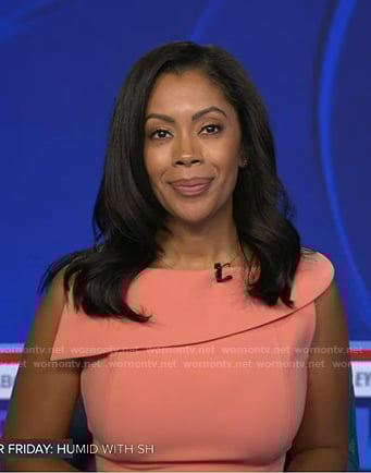 Shirleen’s pink asymmetric dress on Good Morning America