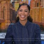 Shirleen Allicot’s tie neck denim blouse on Good Morning America