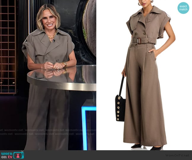 Simkhai Axel Short Sleeve Top worn by Keltie Knight on E! News