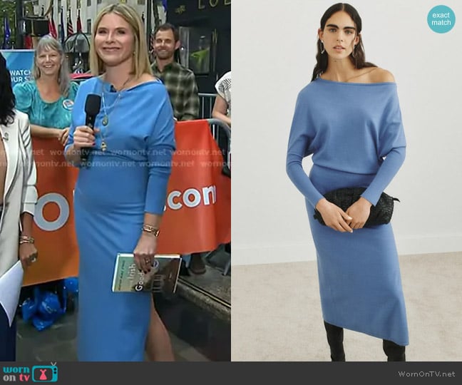 Simkhai Horizon Knit Midi Dress worn by Jenna Bush Hager on Today