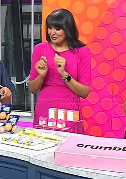 Sonal Dutt’s pink ruffle dress on Today