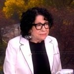 Sonia Sotomayor’s white piping blazer on The View