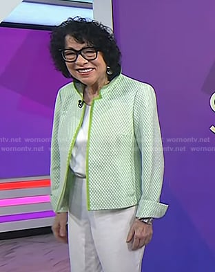 Sonia Sotomayor’s green check jacket on Today