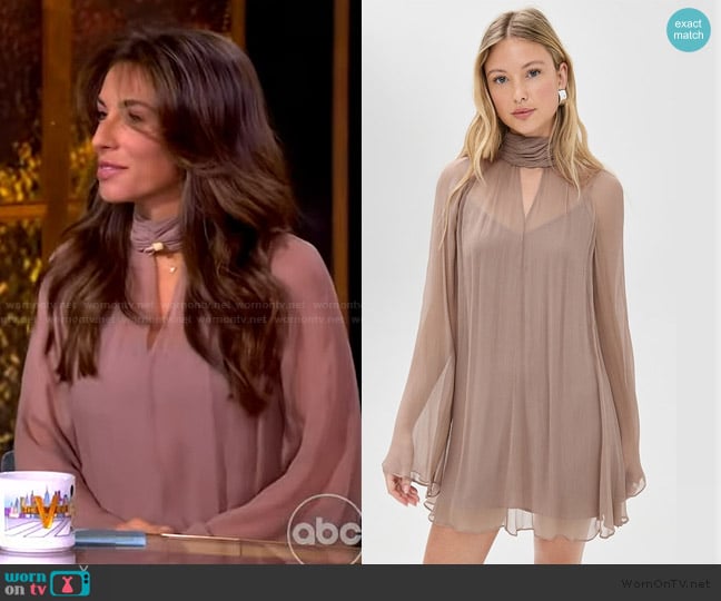 Staud Esther chiffon minidress worn by Alyssa Farah Griffin on The View