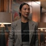 Stella’s grey suit on The Morning Show
