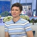 Stephanie’s blue stripe tee on Today