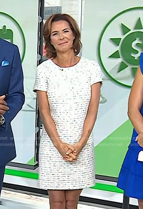 Stephanie Ruhle's white tweed dress on Today