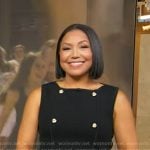Stephanie’s black button detail sleeveless top on Good Morning America