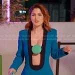 Stephanie’s blue cutout top on The Real Housewives of Miami